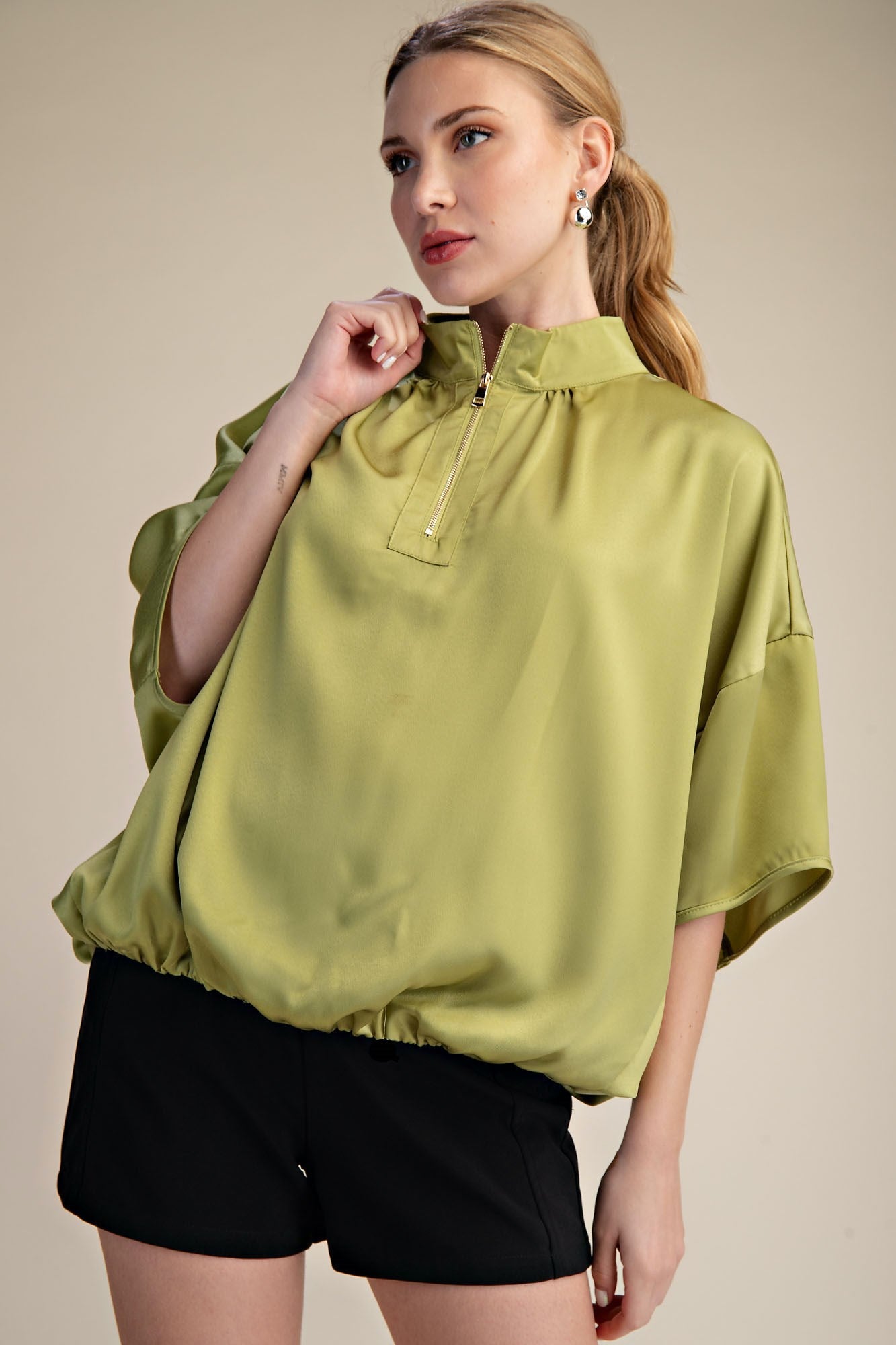 Oversized Chartruse Blouse