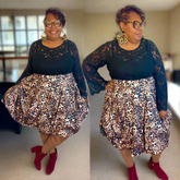 LEOPARD PRINT BUBBLE SKIRT