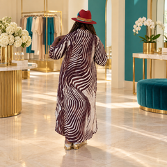 Abstract Zebra Print Dress