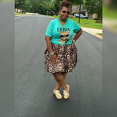 LEOPARD PRINT BUBBLE SKIRT