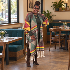 Diamond Fringe Kimono