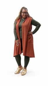Sleeveless Crochet Midi Vest Cardigan