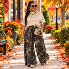Camo Paint Splattered Jeans