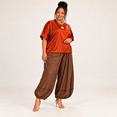 Burnt Orange Oversized Box Top