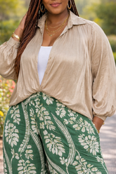Oversized Taupe Bomber Jacket/Top