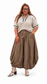 Plus Washed Stone Denim Skirt