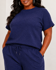“Midnight Texture” Luxe Jogger Set