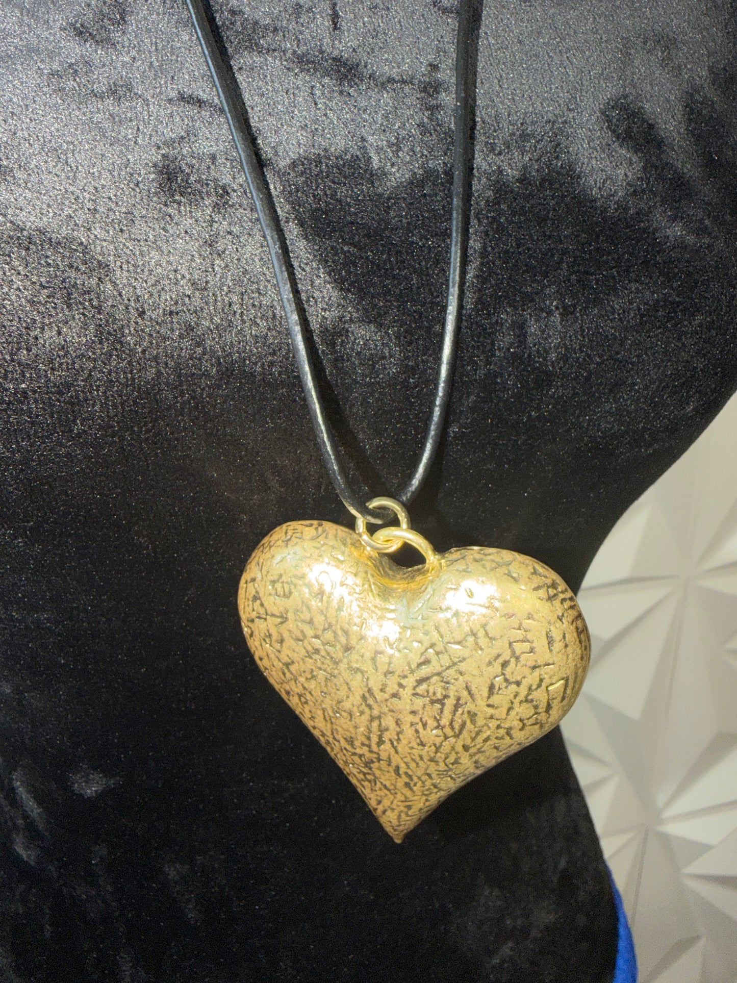 Gold Puff Heart