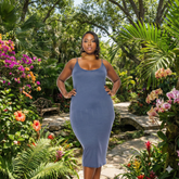 PLUS SIZE CAMI MIDI DRESS