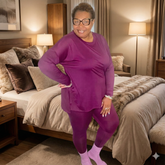 Bella's Round Neck Long Sleeve Legging Set