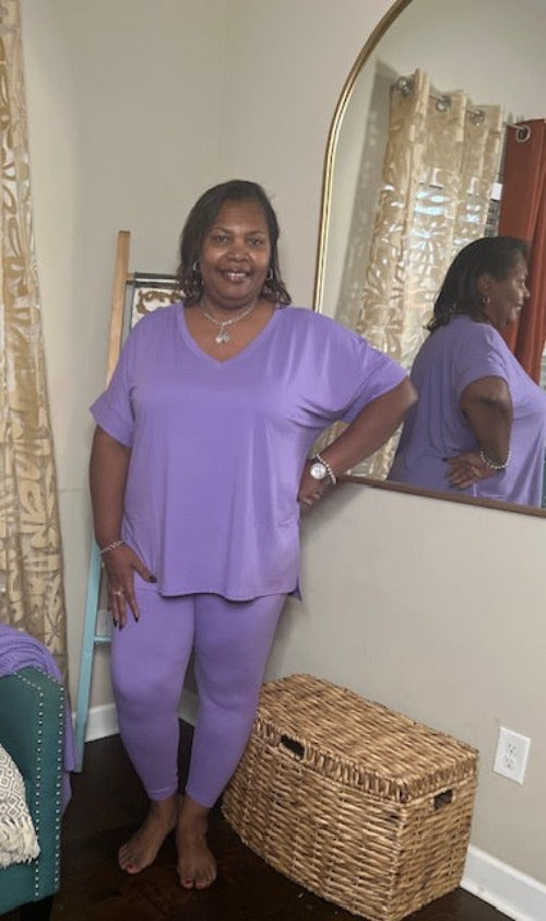 Bella's Butter SHORT SLEEVE V-NECK LEGGING SET