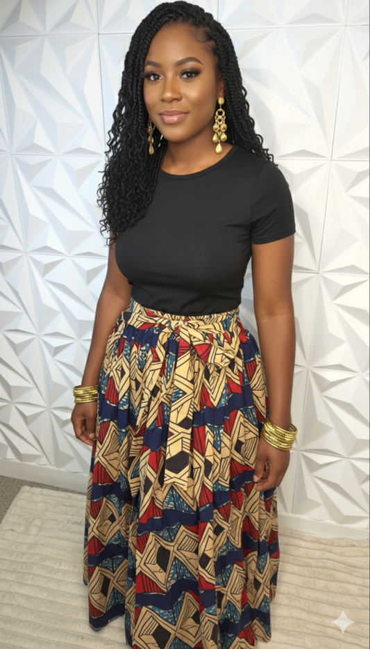The Ankara Maxi Skirt