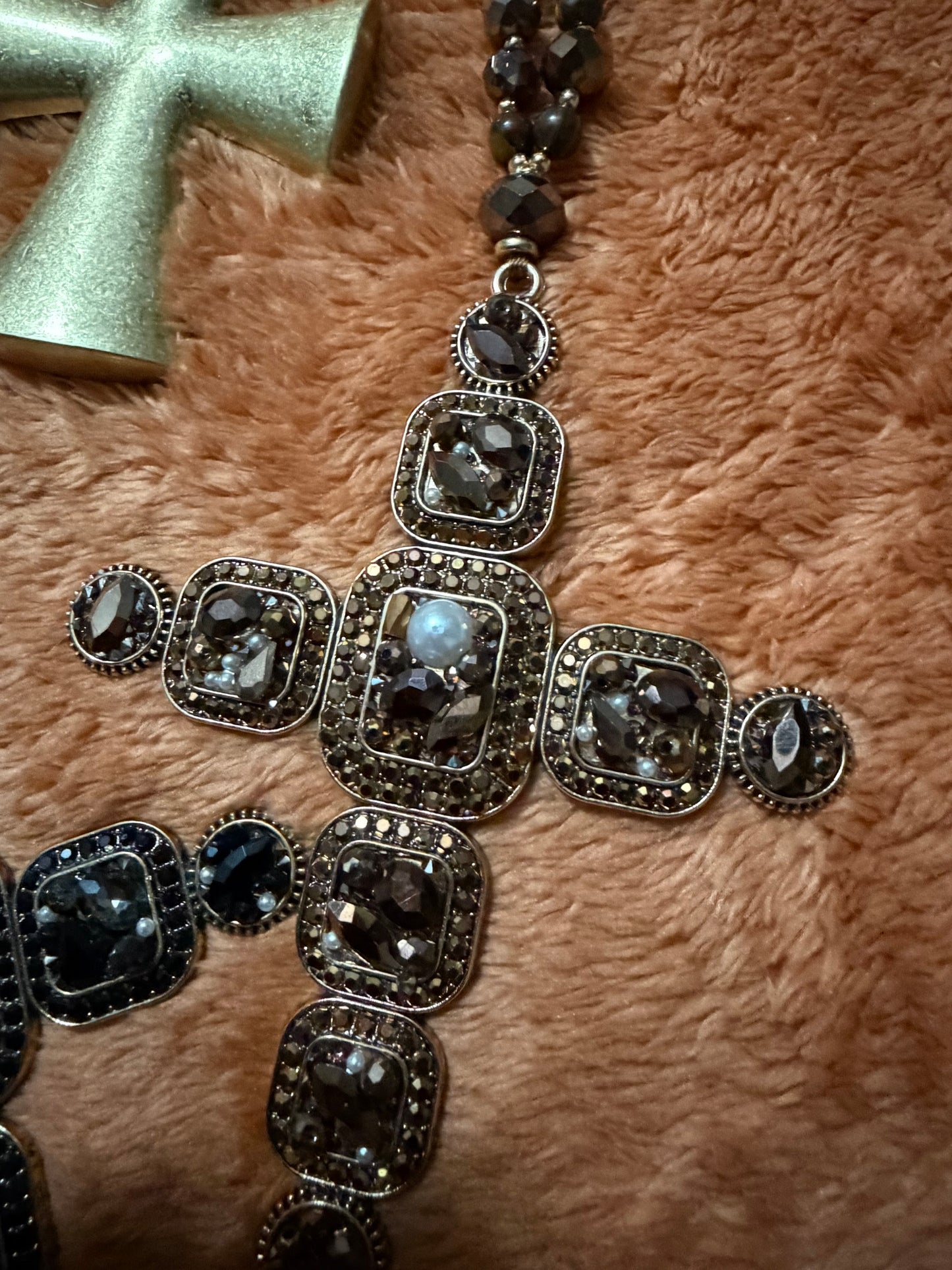 Jeweled Beaded Cross