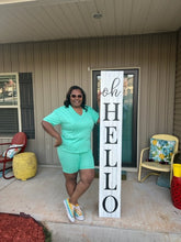 V-NECK BIKER SHORT SET