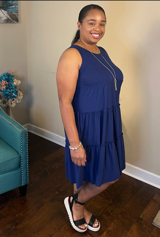 Sleeveless Tiered Short  Dress