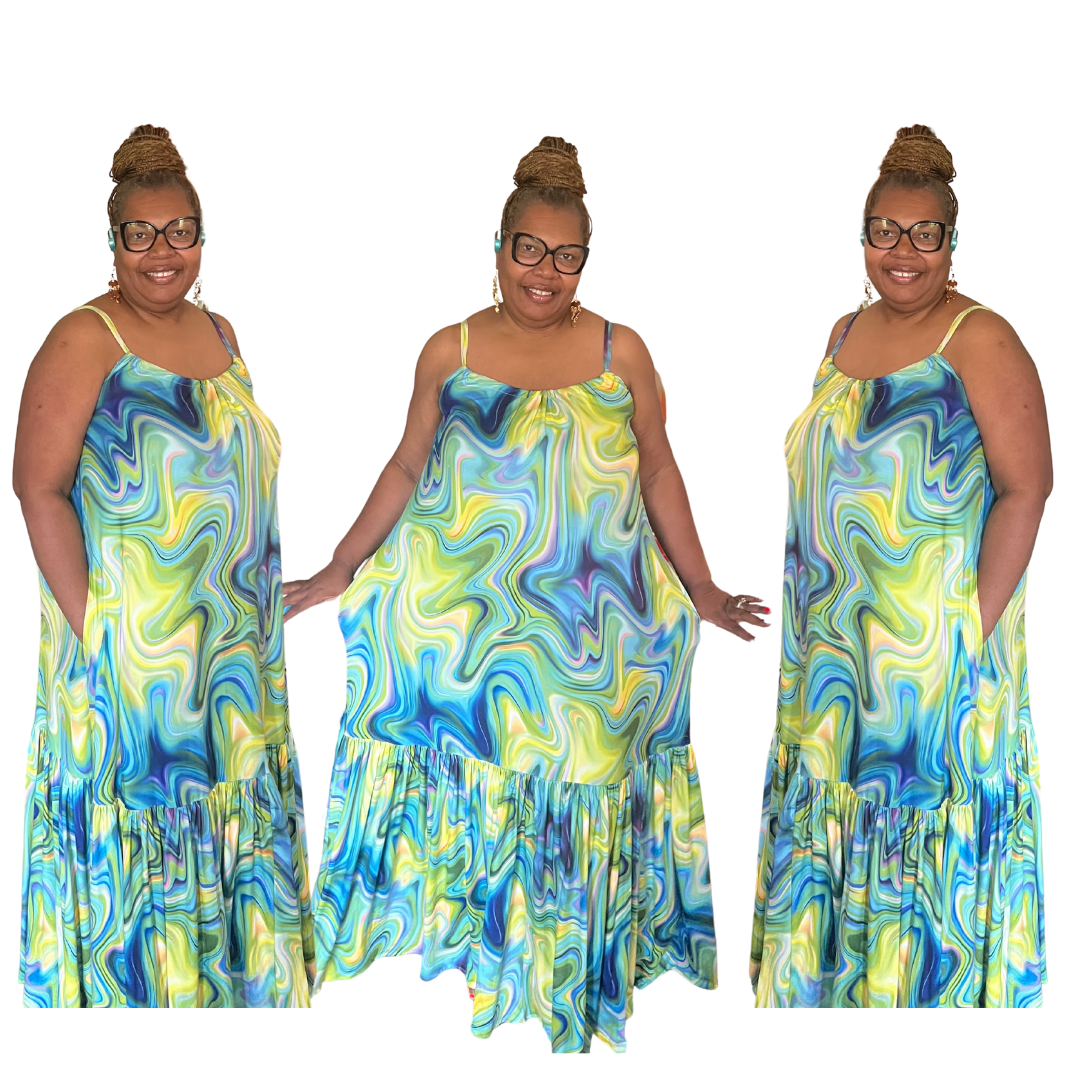 THE TWIRL AND SWIRL MULTI COLOR MAXI
