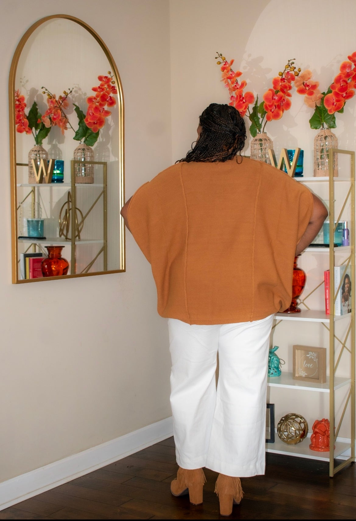 PONCHO SLEEVE SWEATER