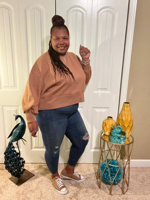 SWEATSHIRT WITH BALLOON SLEEVES