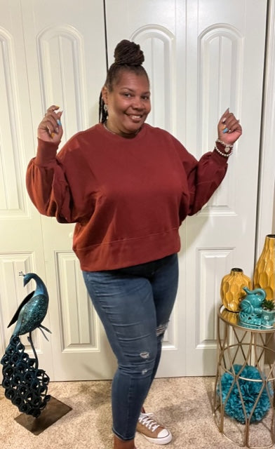 SWEATSHIRT WITH BALLOON SLEEVES