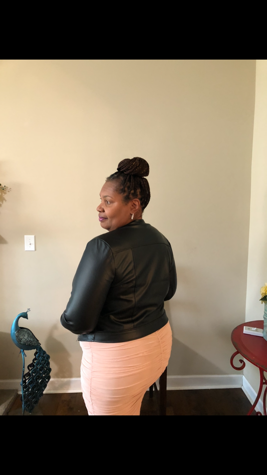 Faux Leather Moto Jacket "Ms. Faux Moto"