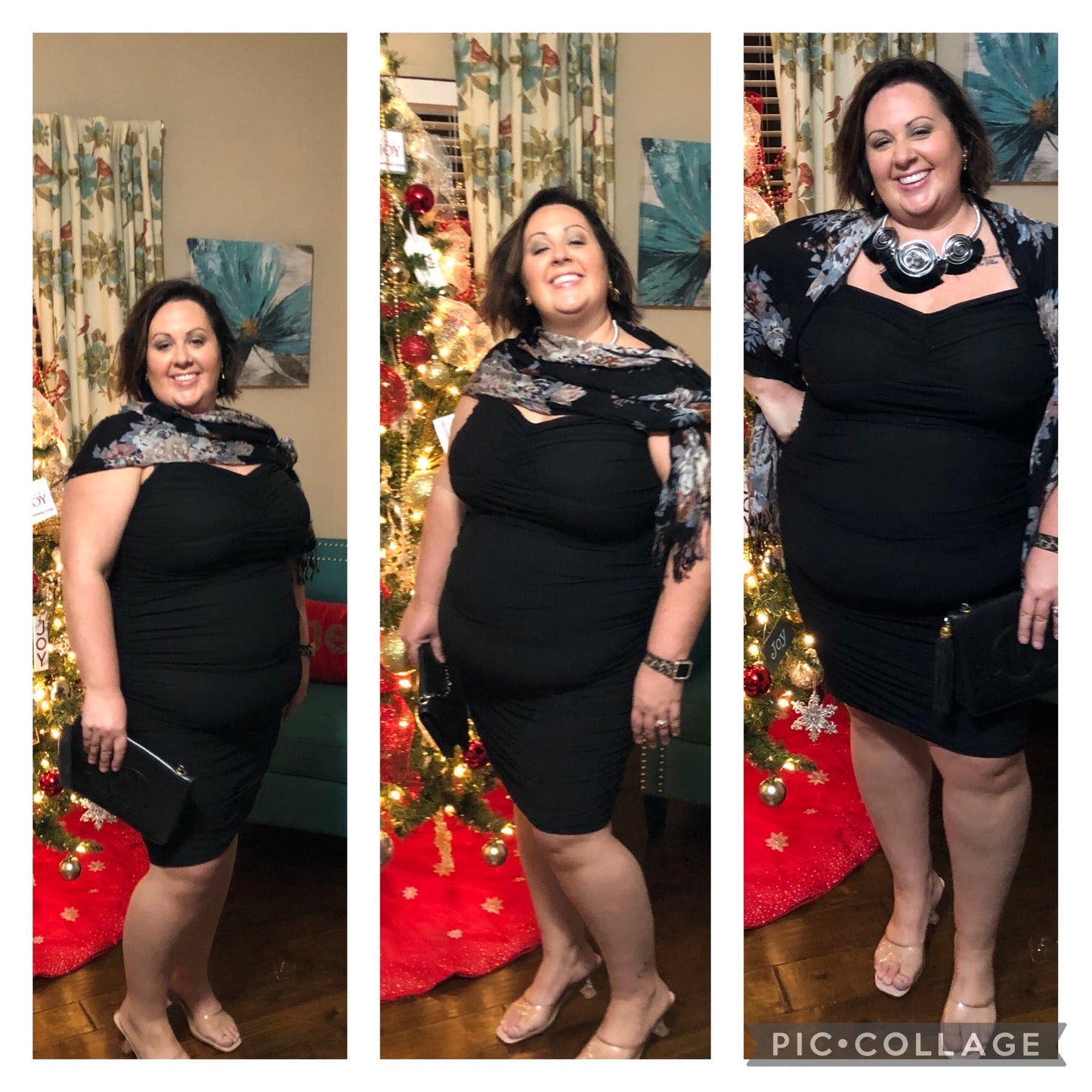 PLUS SIZE BLACK COCKTAIL DRESS