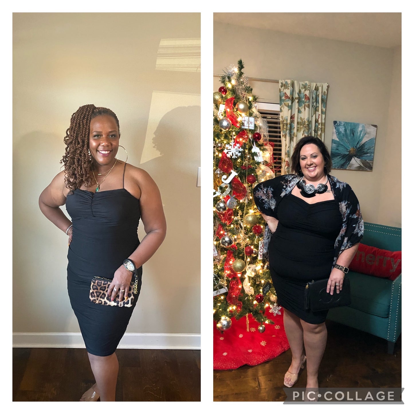PLUS SIZE BLACK COCKTAIL DRESS