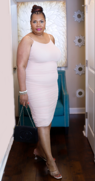 PLUS SIZE BLUSH DRESS