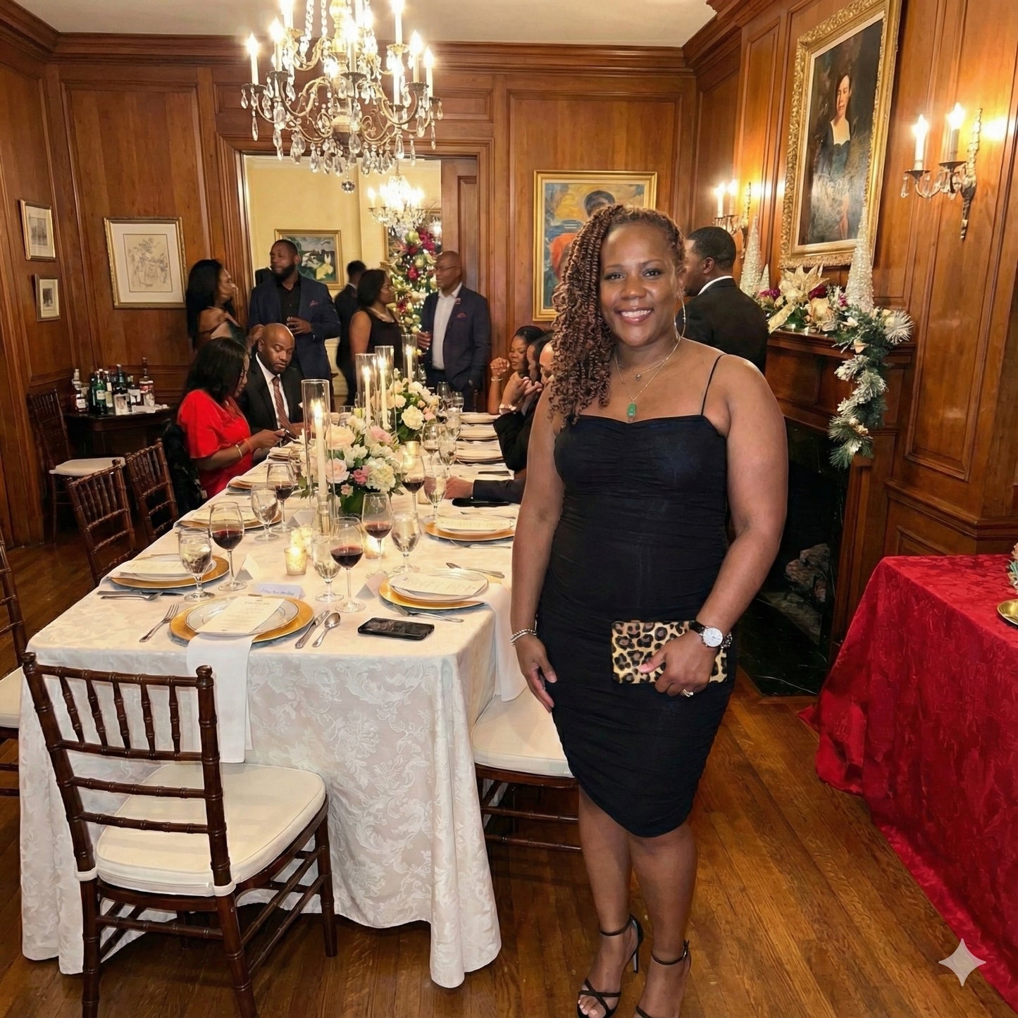 PLUS SIZE BLACK COCKTAIL DRESS