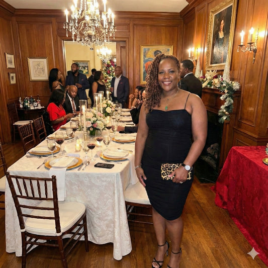 PLUS SIZE BLACK COCKTAIL DRESS