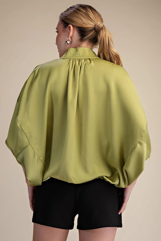 Oversized Chartruse Blouse