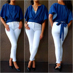 Reversable Demin Crop Top