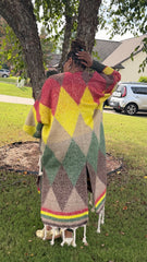 Diamond Fringe Kimono