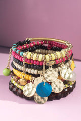 Multi Layered Mixed Beads Bracelet