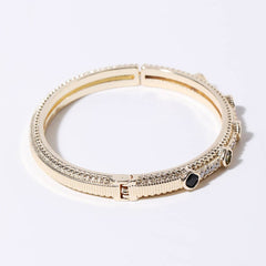Multicolor CZ Stone Gold Plated Bangle Bracelet