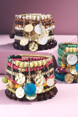 Multi Layered Mixed Beads Bracelet