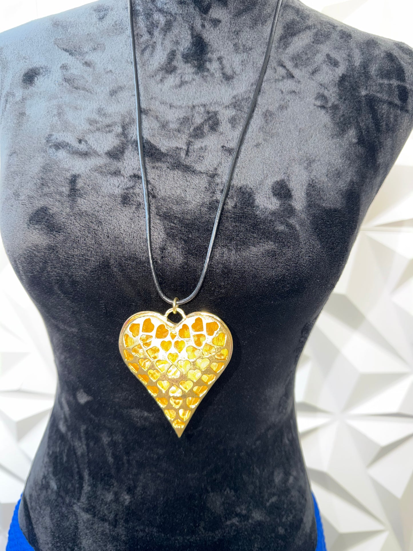 Gold Puff Heart