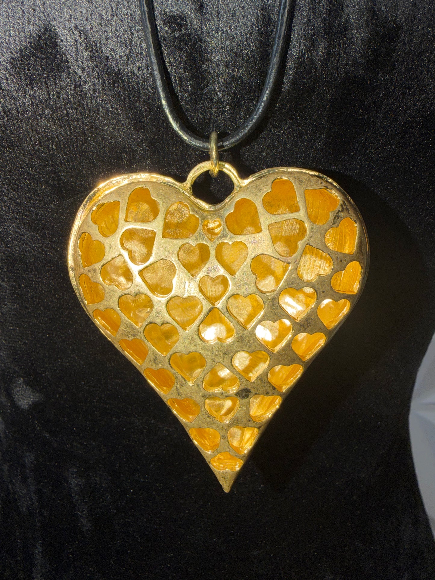 Gold Puff Heart