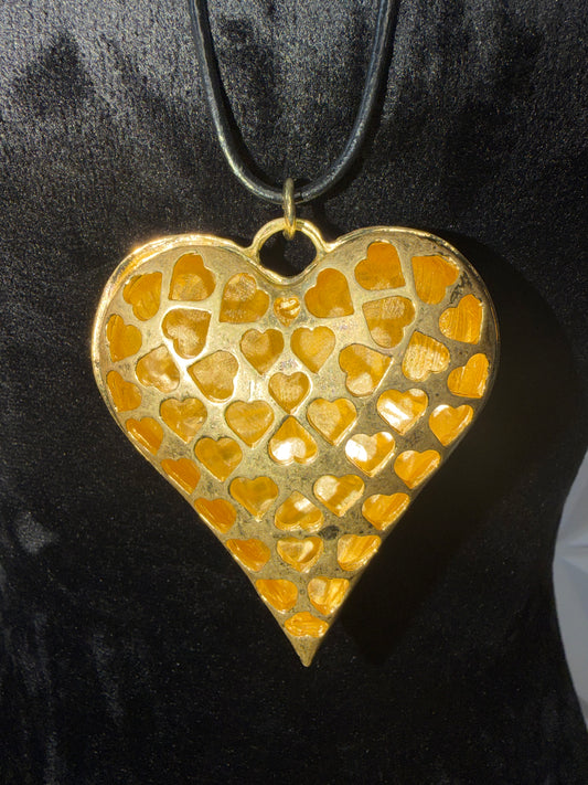 Gold Puff Heart