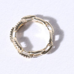 Chain Link Cubic Zirconia Eternity Rings