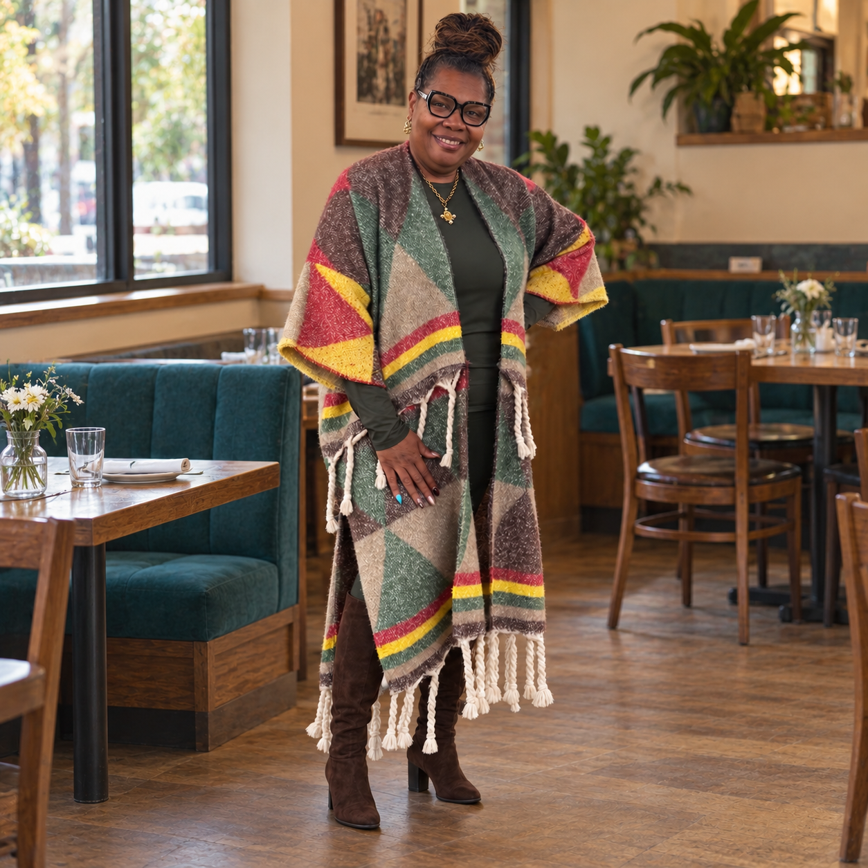 Diamond Fringe Kimono