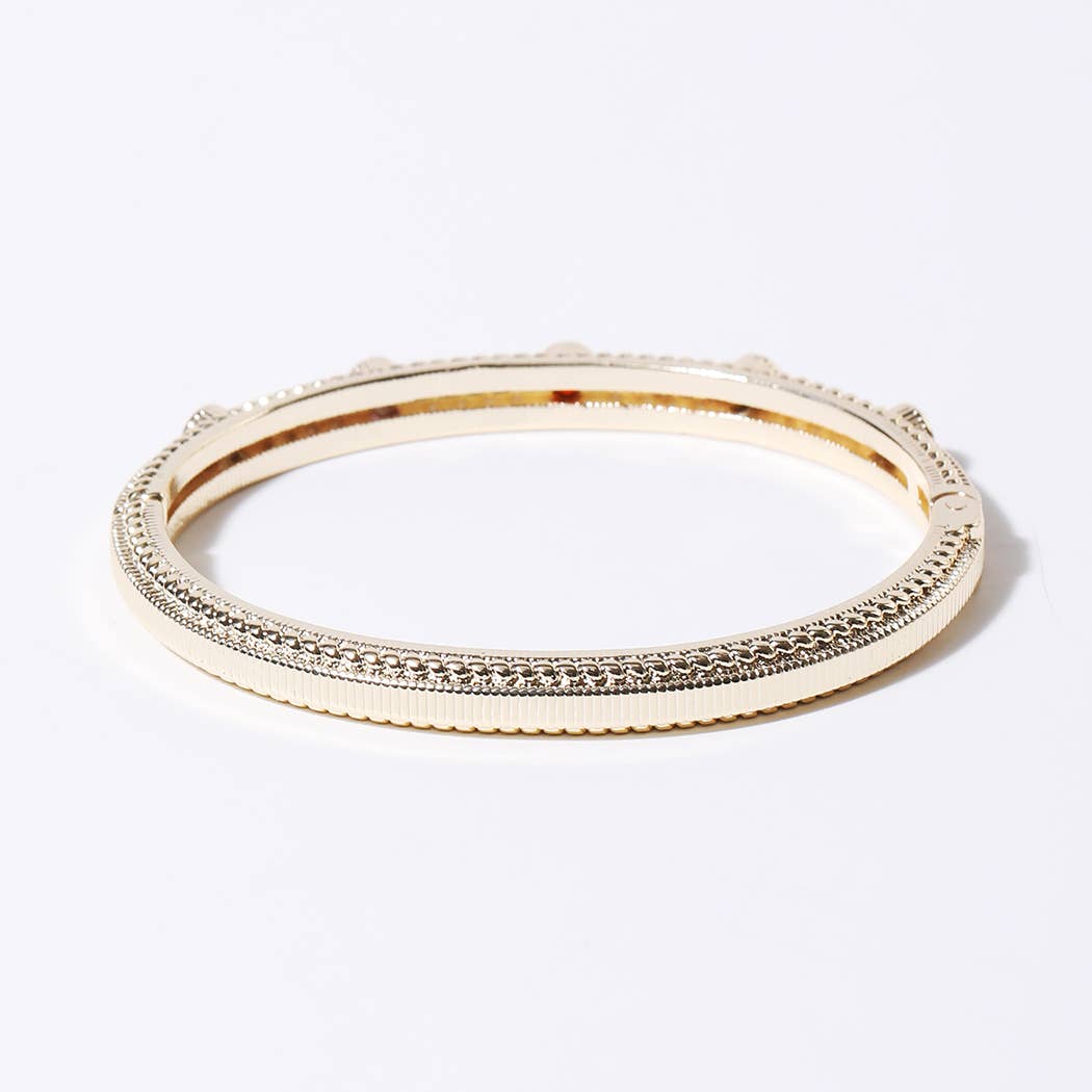 Multicolor CZ Stone Gold Plated Bangle Bracelet