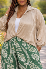 Oversized Taupe Bomber Jacket/Top