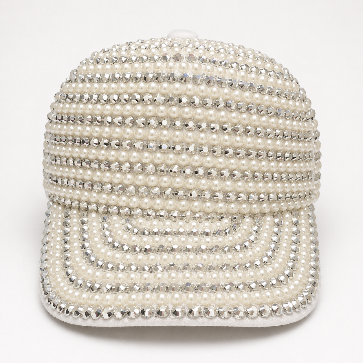 Pearls & Rhinestone Statement Cap