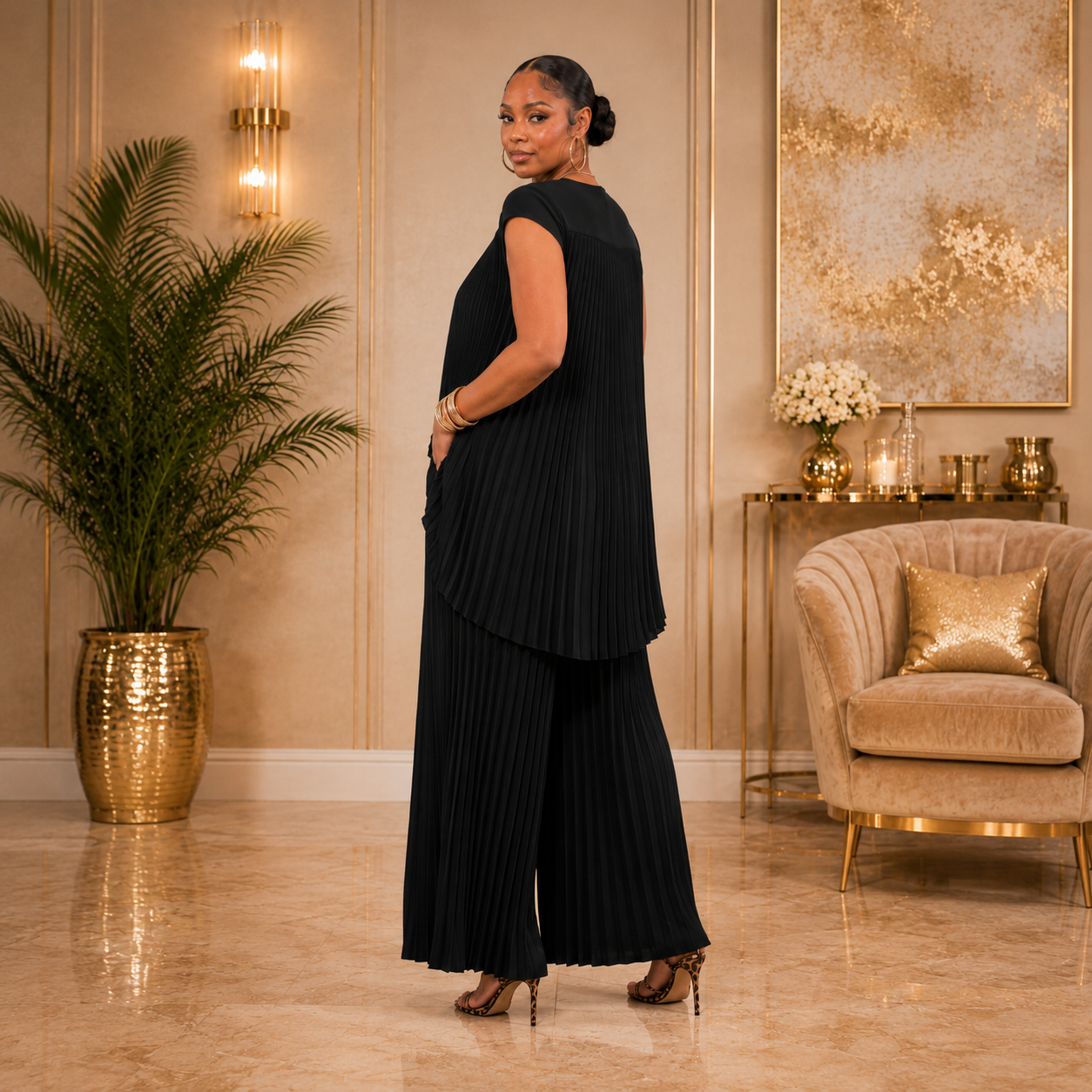 The Main Character Pleated Pant Set