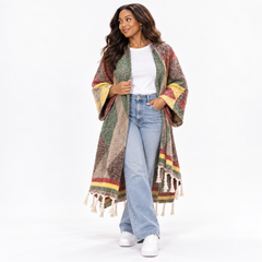 Diamond Fringe Kimono