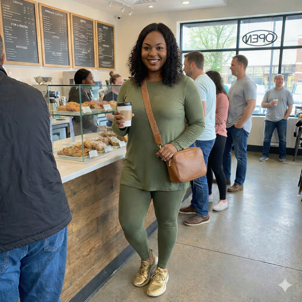 The "On-The-Go" Essential Round Neck/Bottom  Legging Set