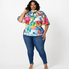 FLORAL STATEMENT BLOUSE