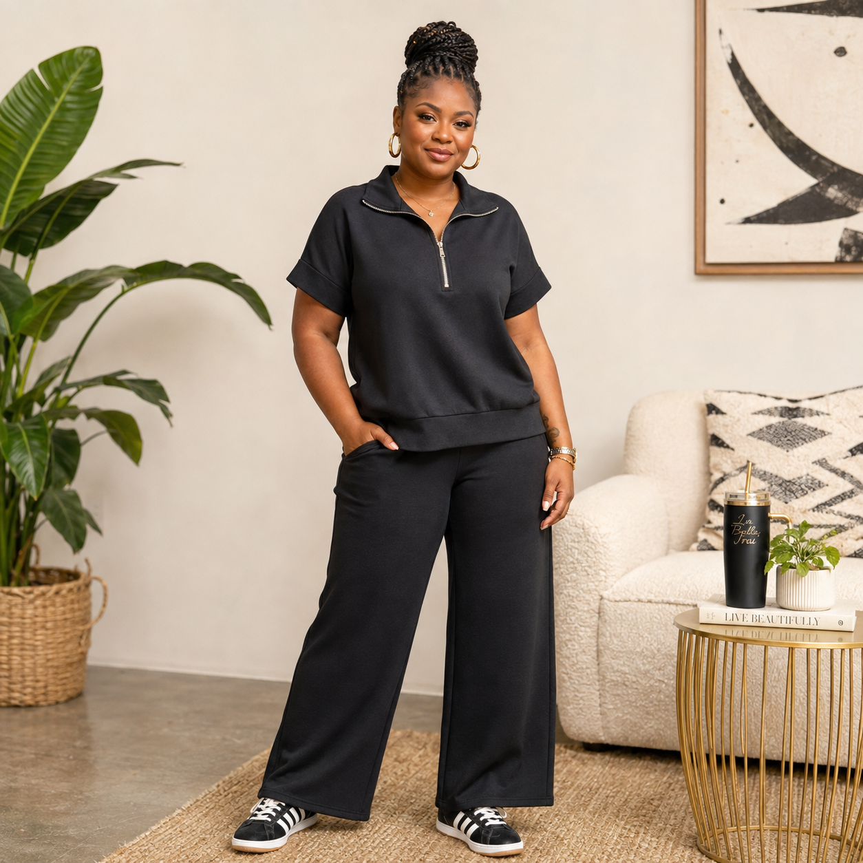 Catalina Travel Wrinkle Free Set Black