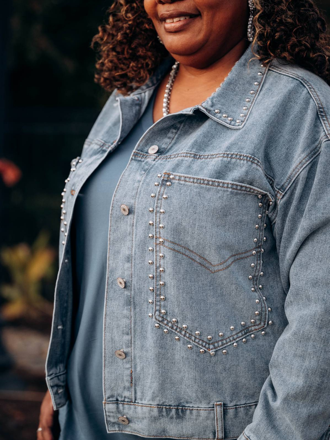 STUDDED DENIM JACKET
