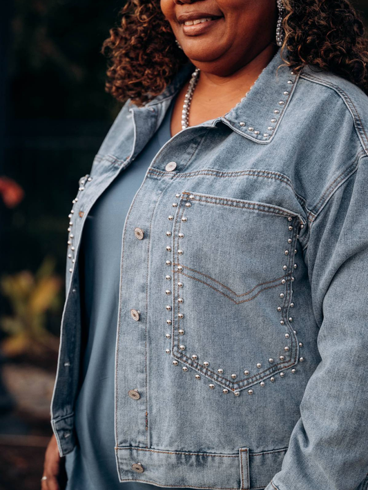 STUDDED DENIM JACKET